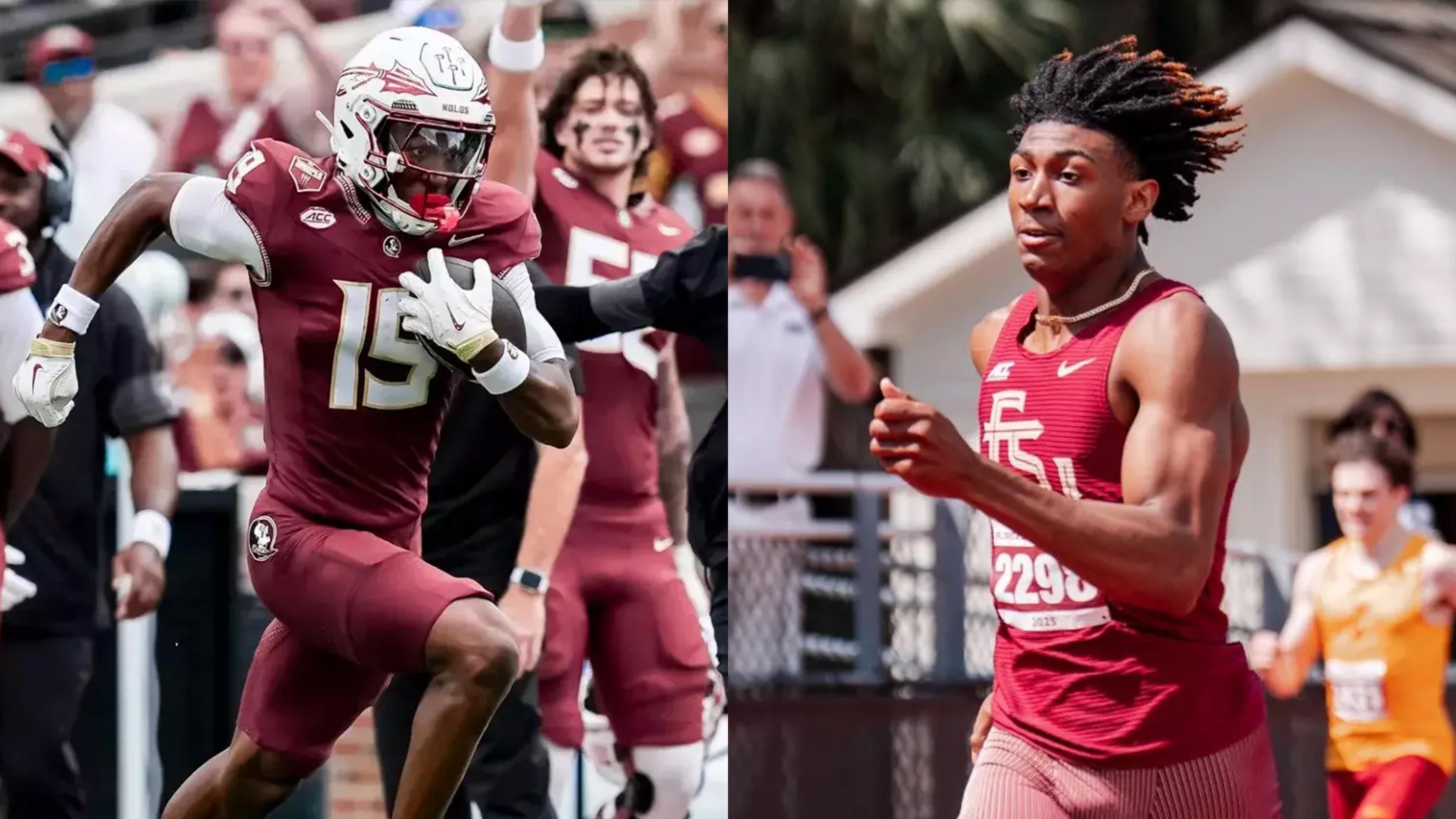 Micah Danzy is on the FSU football and track and field team